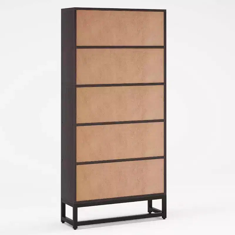 Lantine 70.8 Grande étagère bibliothèque autoportante à 5 niveaux