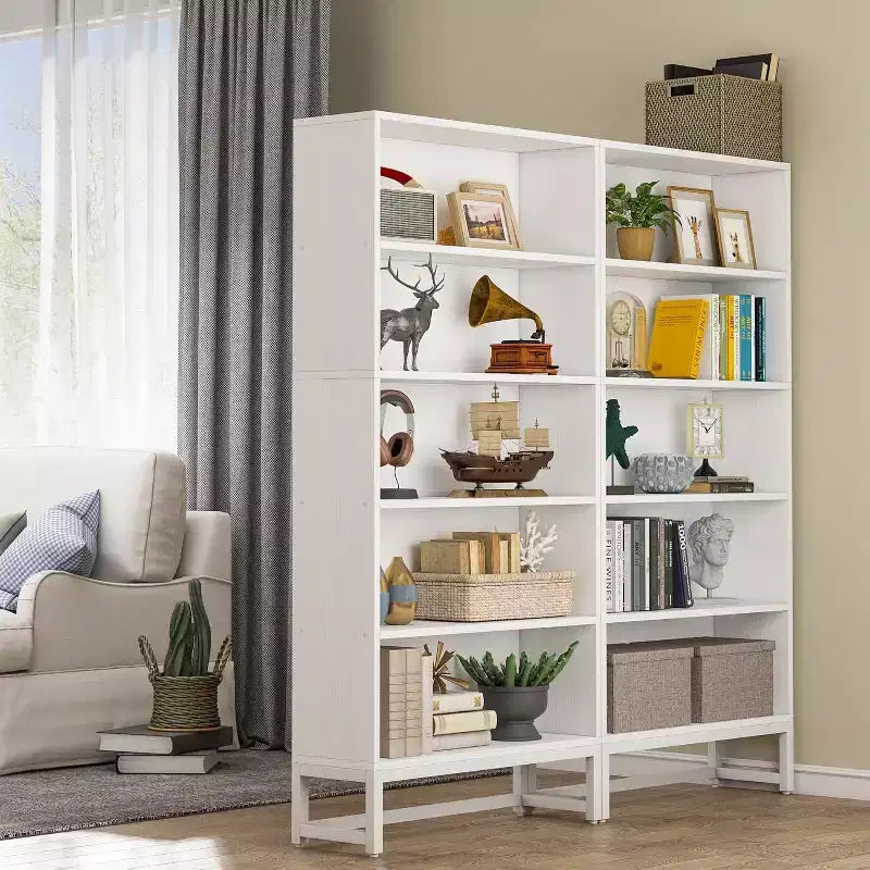 Lantine 70.8 Grande étagère bibliothèque autoportante à 5 niveaux
