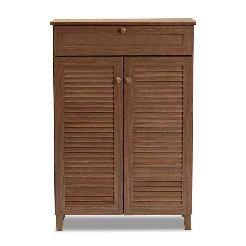 Armoire à chaussures en bois avec tiroir Coolidge - Baxton Studio
