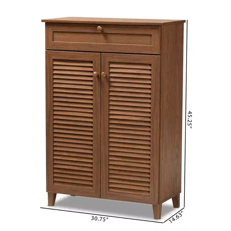 Armoire à chaussures en bois avec tiroir Coolidge - Baxton Studio