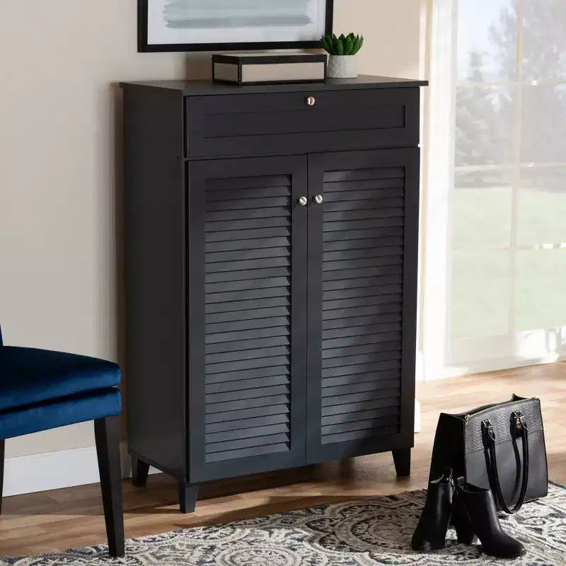 Armoire à chaussures en bois avec tiroir Coolidge - Baxton Studio