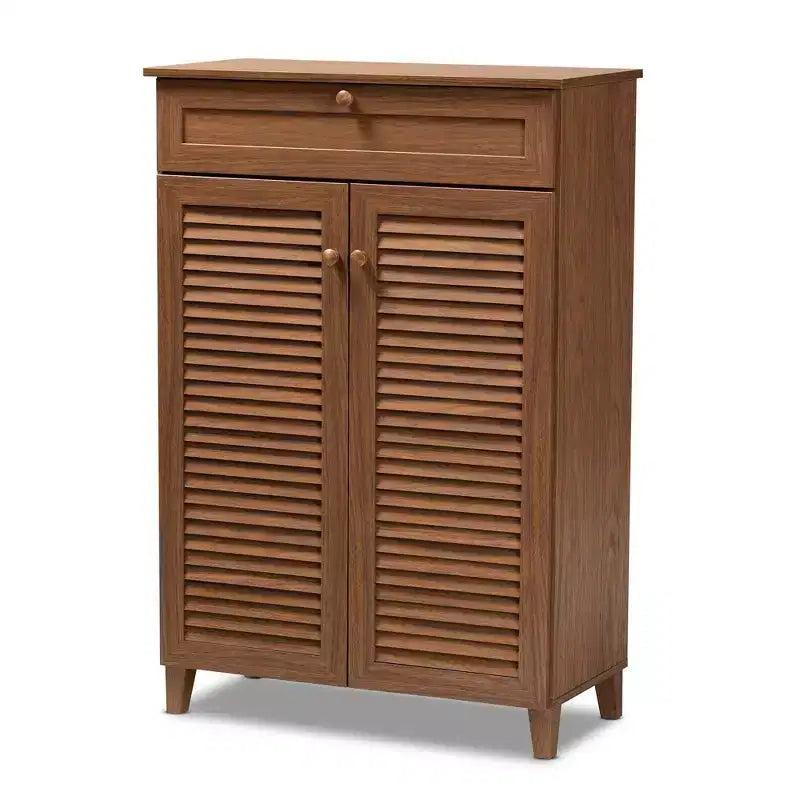 Armoire à chaussures en bois avec tiroir Coolidge - Baxton Studio