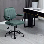 Chaise de bureau Vinsetto, chaise de bureau d'ordinateur en microfibre avec roulettes pivotantes, hauteur réglable et fonction d'inclinaison