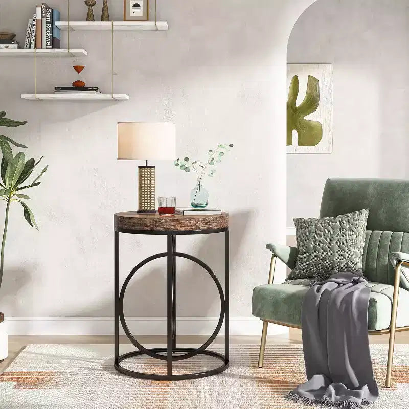 Table d'appoint ronde Tribesigns 19,69 po