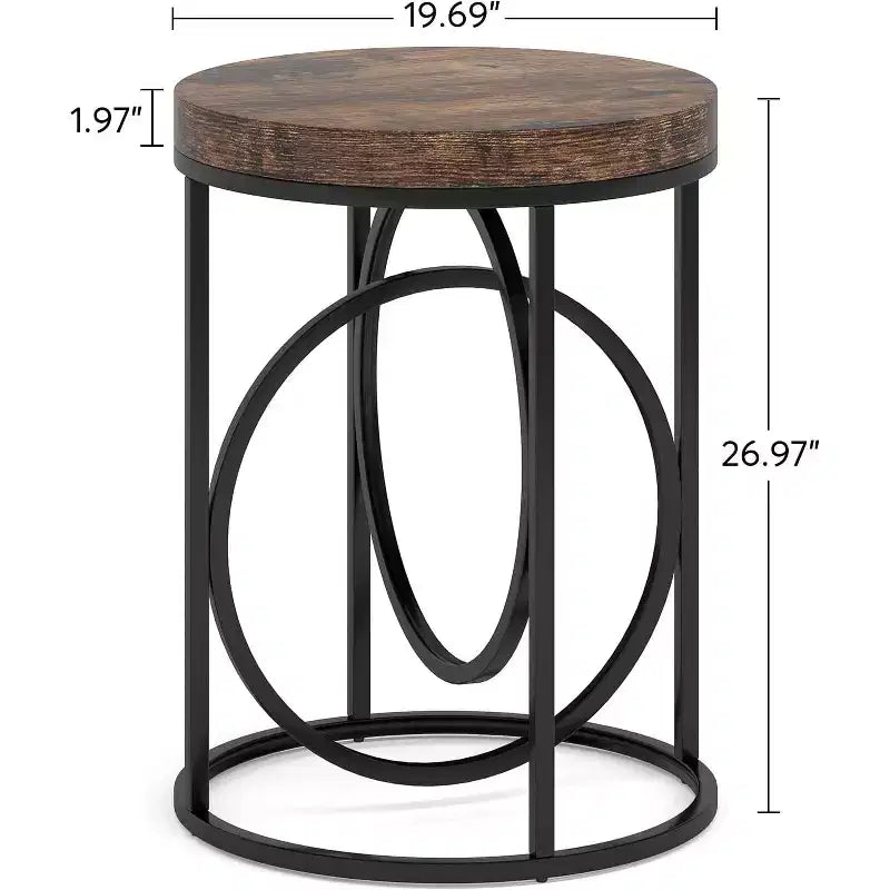 Table d'appoint ronde Tribesigns 19,69 po