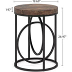 Table d'appoint ronde Tribesigns 19,69 po