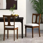 Costway Lot de 2 chaises en bois antique rembourrées avec rangement Noir et beige/marron et gris clair