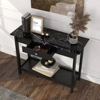 Lot de 4 tables basses Minsay avec plateau en faux marbre et rangement - HOMES: Inside + Out