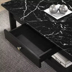 Lot de 4 tables basses Minsay avec plateau en faux marbre et rangement - HOMES: Inside + Out