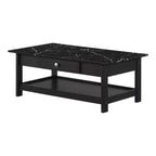 Lot de 4 tables basses Minsay avec plateau en faux marbre et rangement - HOMES: Inside + Out