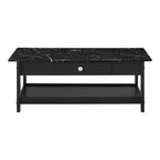Lot de 4 tables basses Minsay avec plateau en faux marbre et rangement - HOMES: Inside + Out