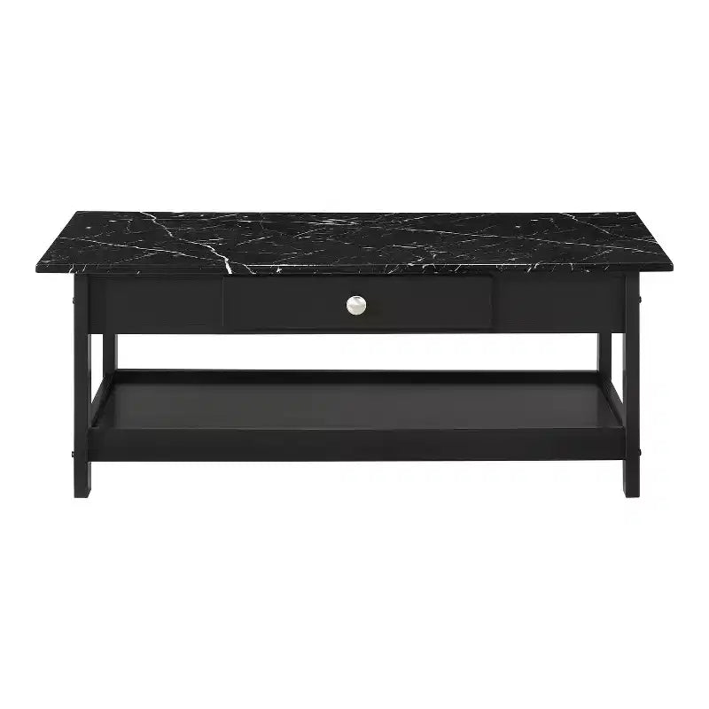 Lot de 4 tables basses Minsay avec plateau en faux marbre et rangement - HOMES: Inside + Out