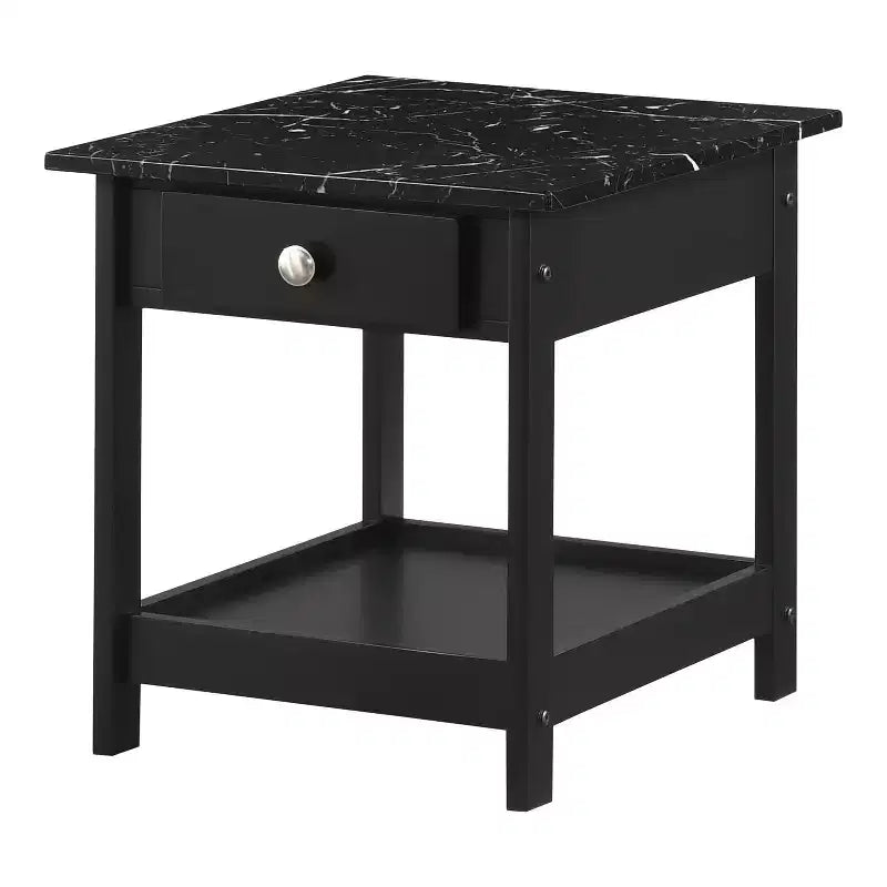 Lot de 4 tables basses Minsay avec plateau en faux marbre et rangement - HOMES: Inside + Out