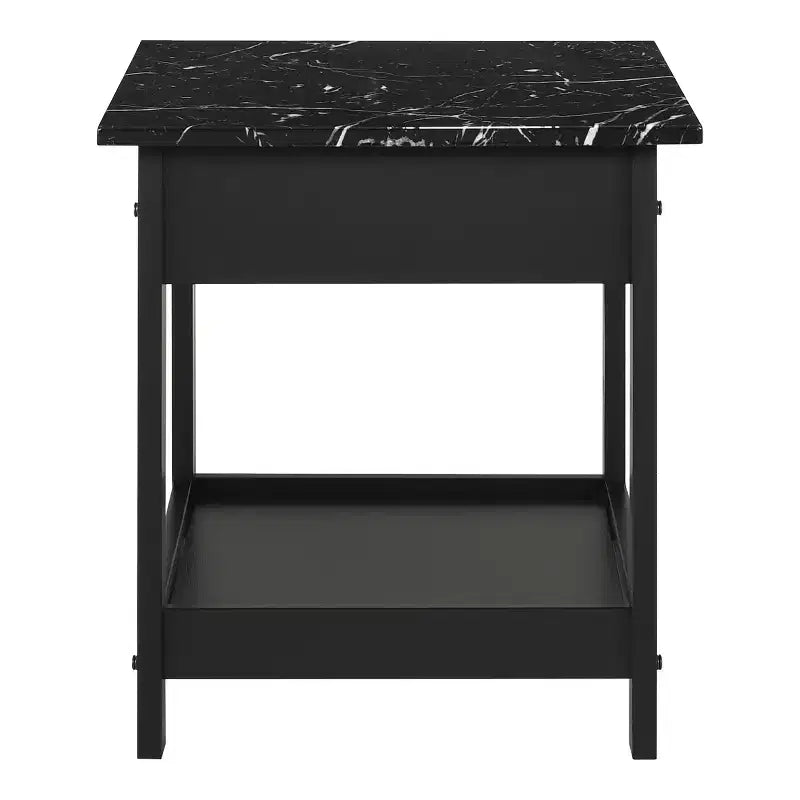 Lot de 4 tables basses Minsay avec plateau en faux marbre et rangement - HOMES: Inside + Out