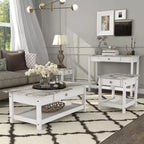 Lot de 4 tables basses Minsay avec plateau en faux marbre et rangement - HOMES: Inside + Out