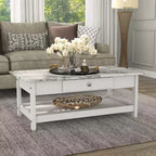 Lot de 4 tables basses Minsay avec plateau en faux marbre et rangement - HOMES: Inside + Out