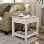 Lot de 4 tables basses Minsay avec plateau en faux marbre et rangement - HOMES: Inside + Out
