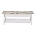 Lot de 4 tables basses Minsay avec plateau en faux marbre et rangement - HOMES: Inside + Out