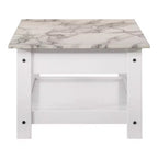 Lot de 4 tables basses Minsay avec plateau en faux marbre et rangement - HOMES: Inside + Out
