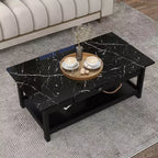 Lot de 4 tables basses Minsay avec plateau en faux marbre et rangement - HOMES: Inside + Out