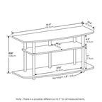 Meuble TV 3 niveaux Furinno, sans outils, supporte les téléviseurs jusqu'à 46", chêne noir