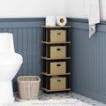 Furinno 5-Tier Multi-Functional Storage Shelves Display Rack Bookcase for Bathroom&Living room&Home office&Kitchen,Oak