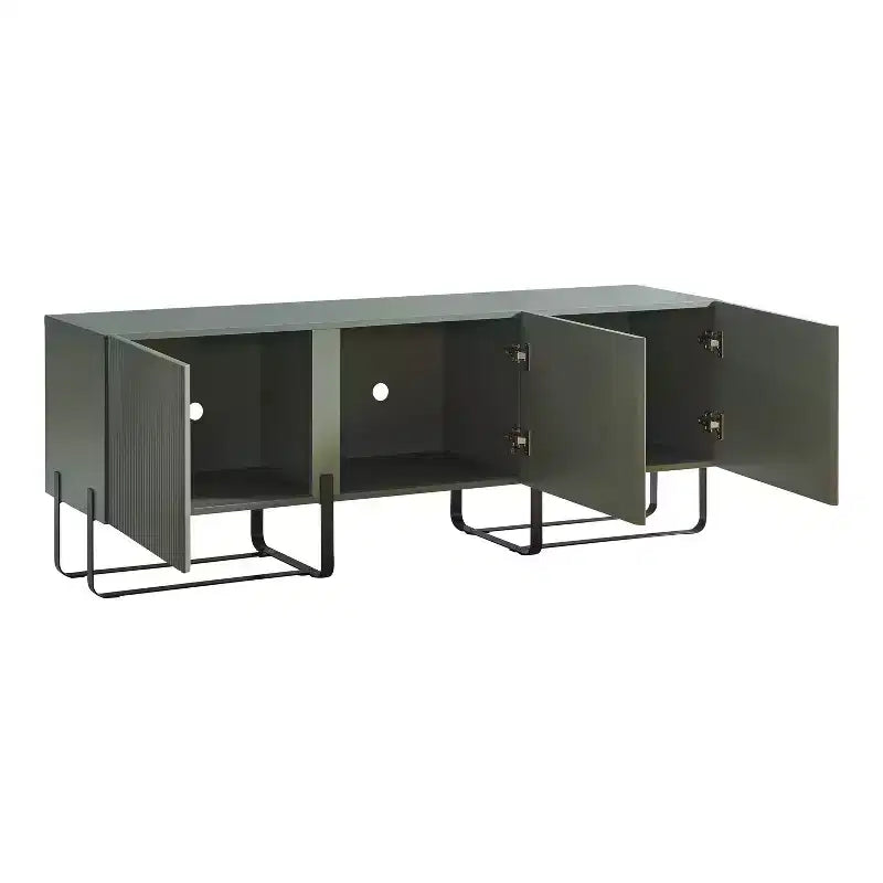 Meuble TV Forast Modern 3 portes de rangement 24/7 Shop At Home pour téléviseurs jusqu'à 65 pouces