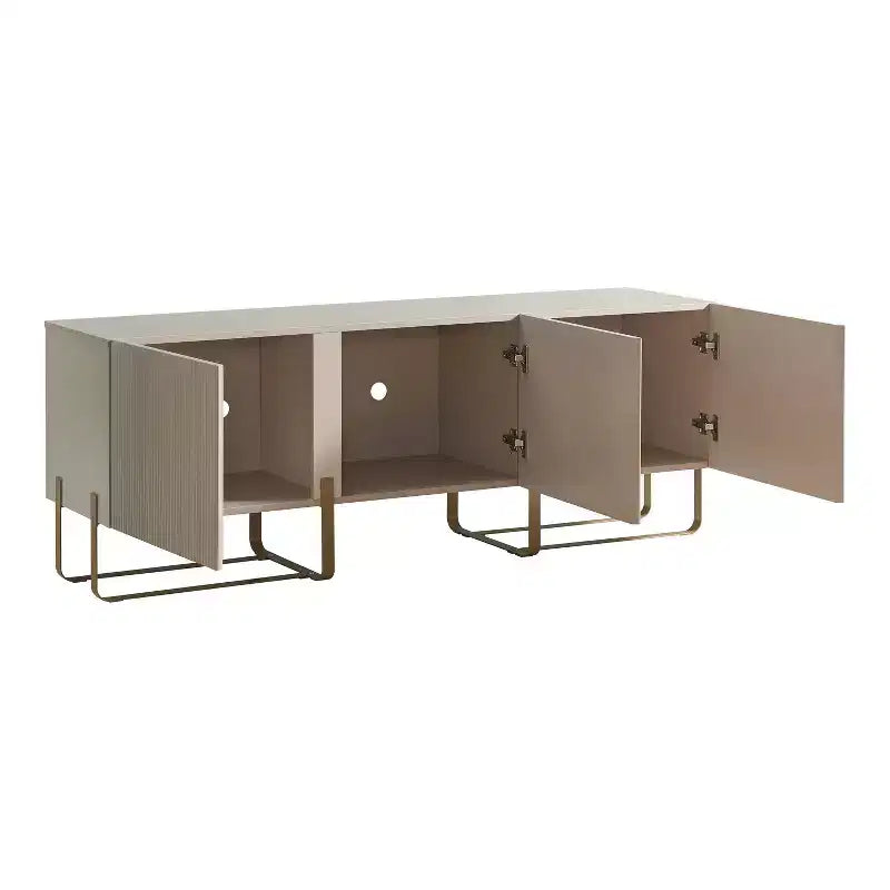 Meuble TV Forast Modern 3 portes de rangement 24/7 Shop At Home pour téléviseurs jusqu'à 65 pouces