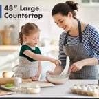 Costway Table de cuisine commerciale 30 x 48 en acier inoxydable pour préparation et travail, argent