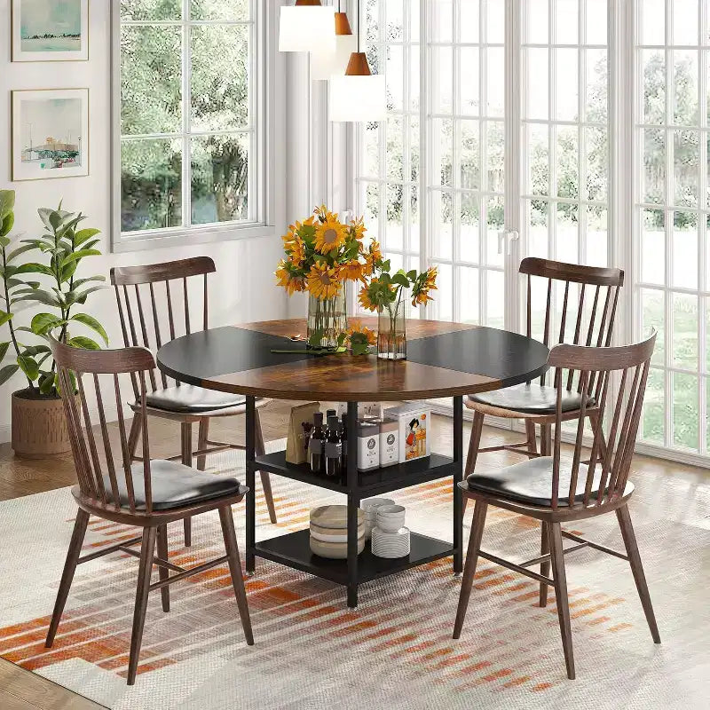 Table à manger ronde Lantine de 47 pouces pour 4 personnes
