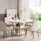 Table à manger ronde Lantine de 47 pouces pour 4 personnes