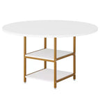 Table à manger ronde Lantine de 47 pouces pour 4 personnes