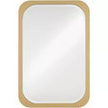 Noble Park Devonshire Rectangular Vanity Wall Mirror Modern Beveled Glass Gold Frame 28 Wide for Bathroom Bedroom Living Room
