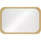 Miroir mural rectangulaire Noble Park Devonshire, moderne, bords biseautés, cadre doré, 71 cm de large, pour salle de bain, chambre, salon