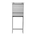 Meuble de rangement de salle de bain Flash Furniture Vega au-dessus des toilettes avec portes à fermeture magnétique, étagère réglable et étagère inférieure ouverte