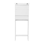 Meuble de rangement de salle de bain Flash Furniture Vega au-dessus des toilettes avec portes à fermeture magnétique, étagère réglable et étagère inférieure ouverte