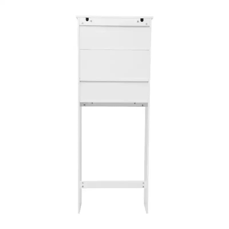 Meuble de rangement de salle de bain Flash Furniture Vega au-dessus des toilettes avec portes à fermeture magnétique, étagère réglable et étagère inférieure ouverte