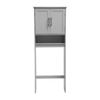 Meuble de rangement de salle de bain Flash Furniture Vega au-dessus des toilettes avec portes à fermeture magnétique, étagère réglable et étagère inférieure ouverte
