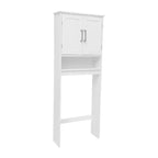 Meuble de rangement de salle de bain Flash Furniture Vega au-dessus des toilettes avec portes à fermeture magnétique, étagère réglable et étagère inférieure ouverte