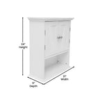 Armoire à pharmacie murale Merrick Lane avec étagère réglable, étagère inférieure ouverte et portes à fermeture magnétique