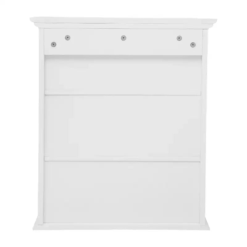 Armoire à pharmacie murale Merrick Lane avec étagère réglable, étagère inférieure ouverte et portes à fermeture magnétique