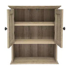 Armoire à pharmacie murale Merrick Lane avec étagère réglable, étagère inférieure ouverte et portes à fermeture magnétique