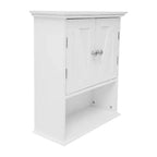 Armoire à pharmacie murale Merrick Lane avec étagère réglable, étagère inférieure ouverte et portes à fermeture magnétique