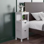 Rangement de salle de bain Emma et Oliver avec étagère ouverte et deux tiroirs amovibles
