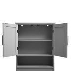 Meuble de Rangement de Salle de Bain Merrick Lane à Placer au-Dessus des Toilettes avec Étagères et Portes à Fermeture Magnétique