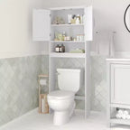 Meuble de Rangement de Salle de Bain Merrick Lane à Placer au-Dessus des Toilettes avec Étagères et Portes à Fermeture Magnétique