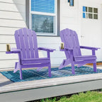 Bonosuki Lot de 2 chaises pliantes Adirondack pour patio et brasero