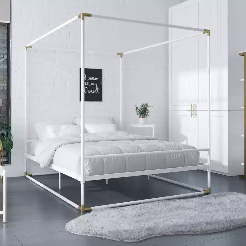 Lit en métal à baldaquin Celeste CosmoLiving by Cosmopolitan