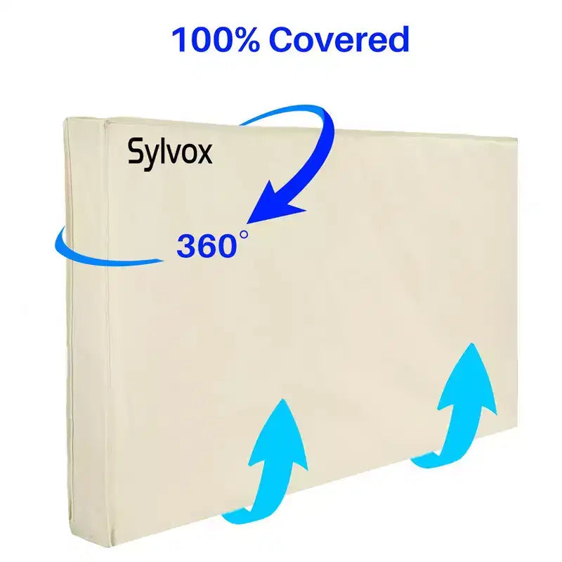 Housse de protection pour téléviseur d'extérieur Sylvox 75 pouces, protection d'écran plat, étanche aux intempéries et à la poussière avec pochette pour télécommande, compatible avec les téléviseurs intelligents LED, LCD, QLED, Gris