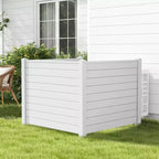 Costway Barrière de climatiseur 48 L x 37,5 H avec 3 piquets au sol Noir/Blanc